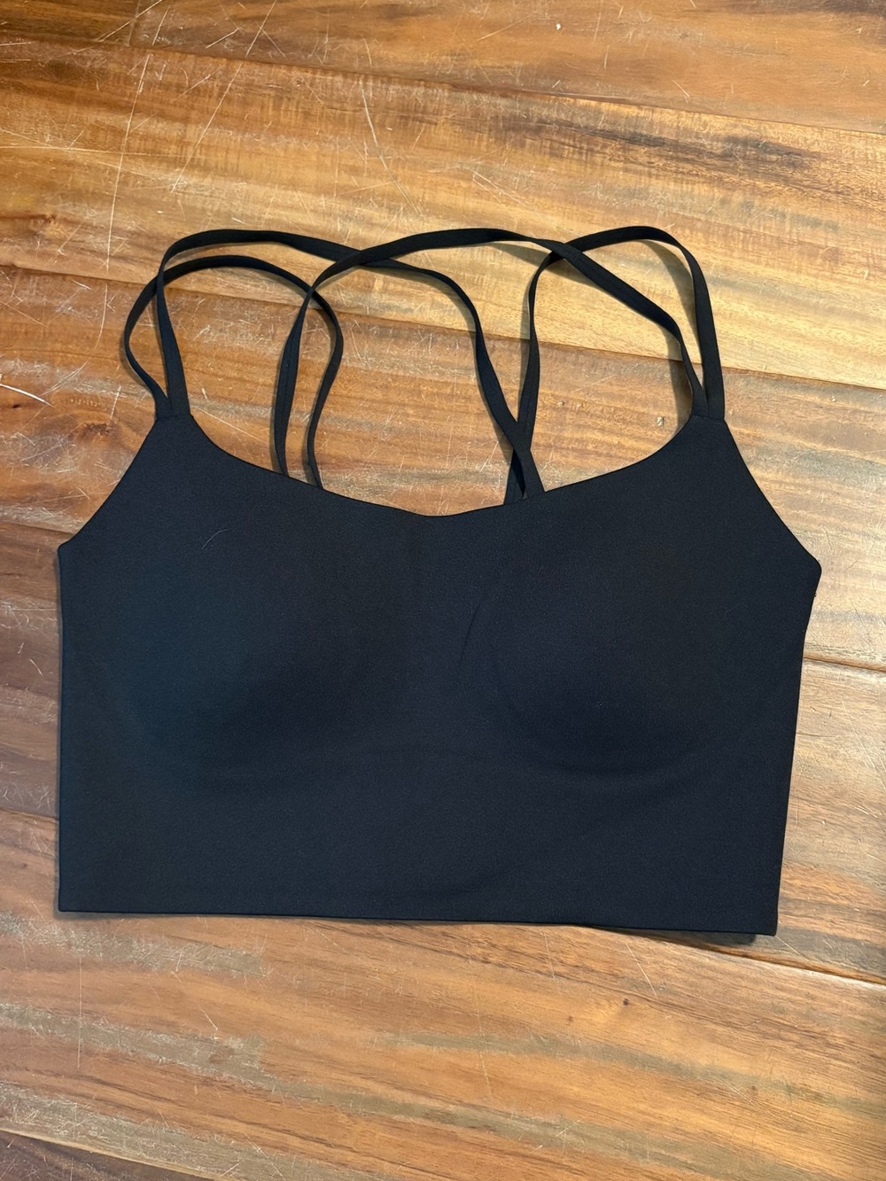 OFFLINE by Aerie Real Me XTRA Strappy Longline Sports Bra Small Black (749)